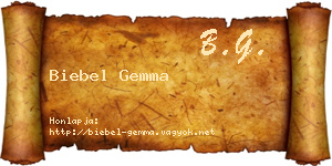 Biebel Gemma névjegykártya
