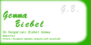 gemma biebel business card